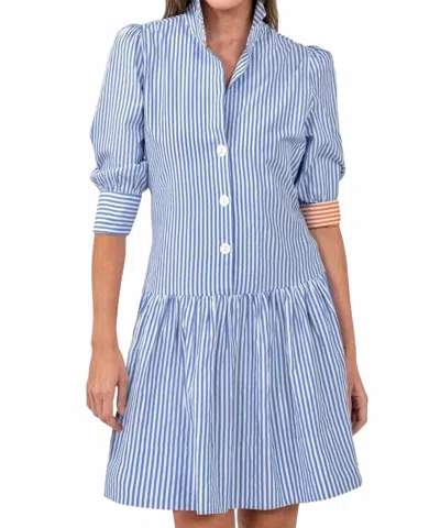 Gretchen Scott So Sweet Stripe Dress In Periwinkle In Animal Print