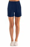 Gretchen Scott Solid Shorty Short In Navy In Blue