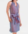 Gretchen Scott Sorbet Dress In Peri/ Water Resitance Coating