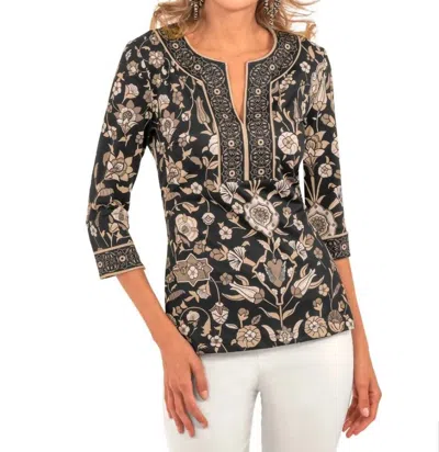 Gretchen Scott Splitneck Top In Black
