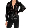 Gretchen Scott Sumptuous Button Down Blouse In Black In Black