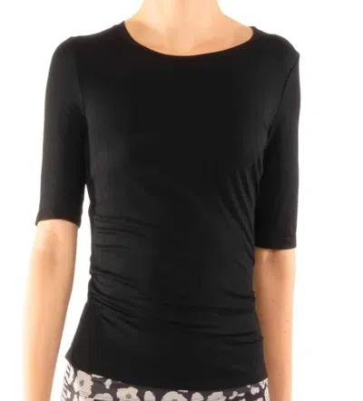 Gretchen Scott Super Soft Short Sleeves Top In Black