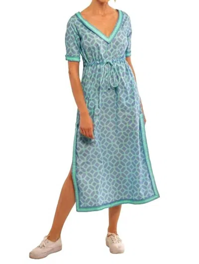 Gretchen Scott Surfs Up V Neck Dress In Periwinkle In Blue