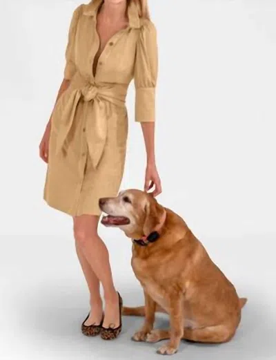 Gretchen Scott Swagger Dress In Khaki In Brown