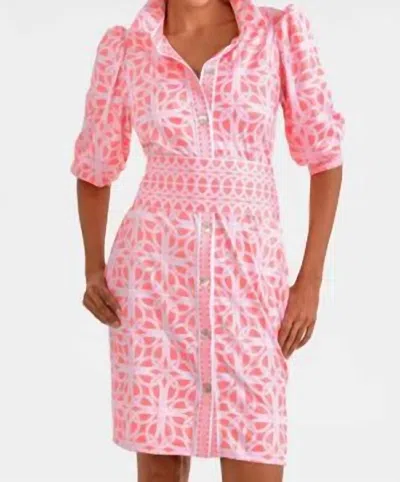 Gretchen Scott Swagger Dress In Ring Toss In Multi