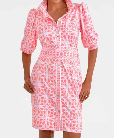 Gretchen Scott Swagger Mini Dress In Ringtoss In Multi