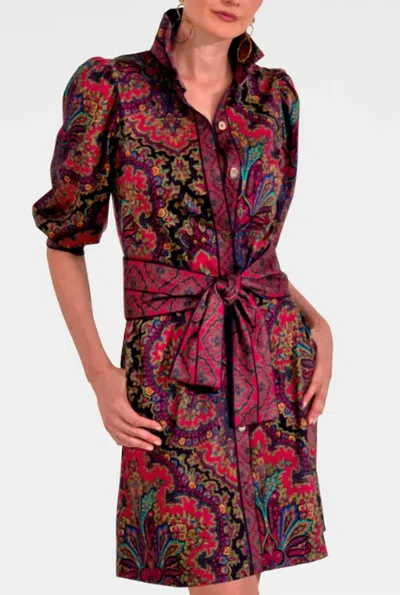 Gretchen Scott Swagger Passion Paisley Dress In Black Multi