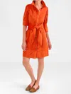 Gretchen Scott Swagger Suede Dress In Orange Ultra Suede In Orange