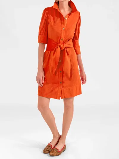 Gretchen Scott Swagger Suede Dress In Orange Ultra Suede