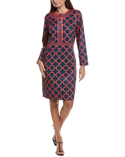 Gretchen Scott Trimmed Up Dress In Navy