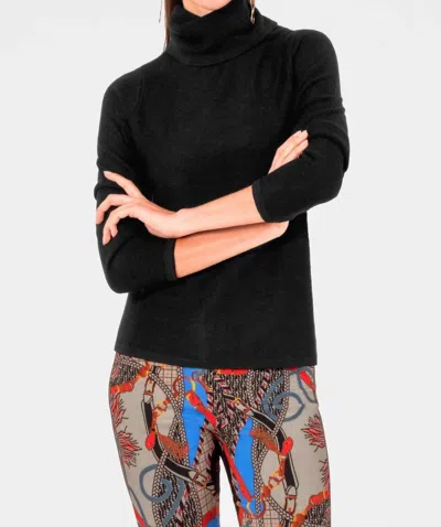 Gretchen Scott Turtleneck Knit Sweater In Black