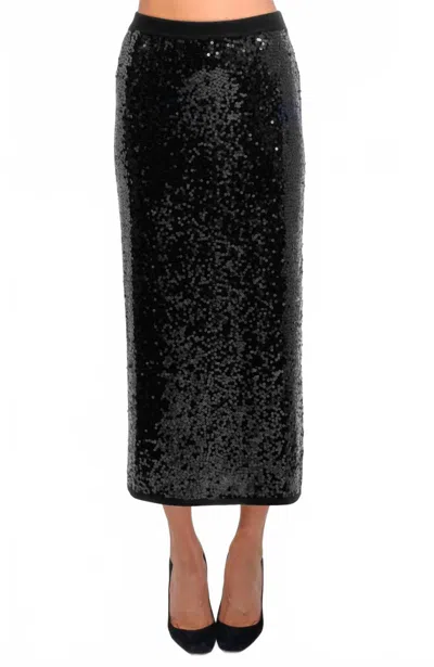 Gretchen Scott Twinkle Maxi Skirt In Black Met Ball Twinkle