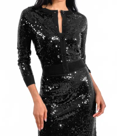Gretchen Scott Twinkle Sweater In Black Met Ball Twinkle In Multi