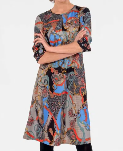 Gretchen Scott Twirly Whirly Ditto Dress In Black Multi