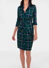 Gretchen Scott Twist And Shout Dress In Plaidly Cooper In Green