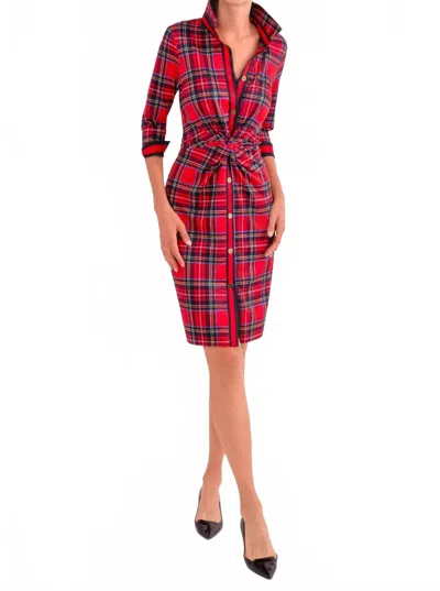 Gretchen Scott Twist & Shout Dress In Duke Of York - Red Multi