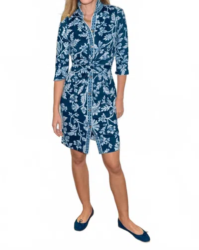 Gretchen Scott Twist & Shout Dress In Navy & White In Blue
