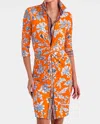 Gretchen Scott Boyfriend Shirt In Orange In Orange
