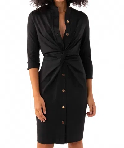 Gretchen Scott Twist & Shout Solid Dress In Black