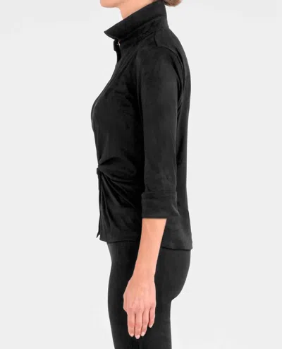 Gretchen Scott Twist & Shout Top In Black