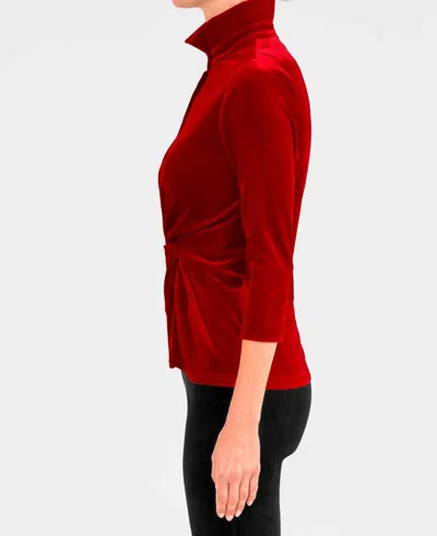 Gretchen Scott Twist & Shout Top In Crimson In Pink