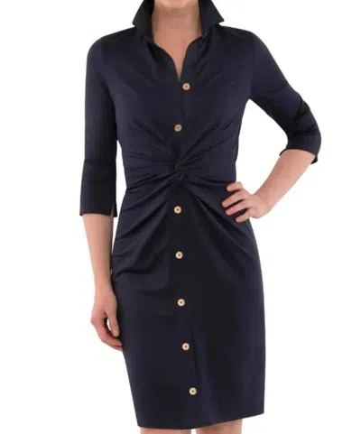 Gretchen Scott Twist Shout Dress In Navy In Blue | ModeSens