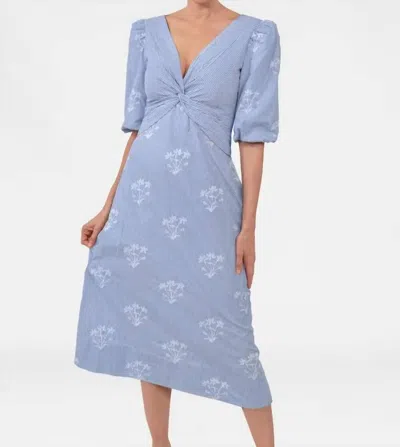 Gretchen Scott Twister Midi Dress In Periwinkle In Blue