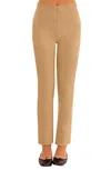 Gretchen Scott Ultra Suede Gripeless Pull On Pant In Beige In Beige
