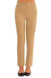 Gretchen Scott Ultra Suede Gripeless Pull On Pant In Beige In Beige
