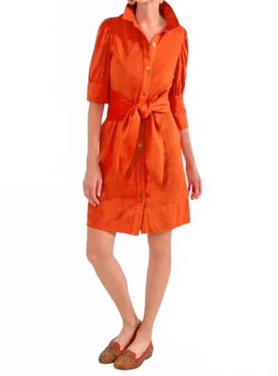 Gretchen Scott Ultra Suede Swagger Dress In Orange