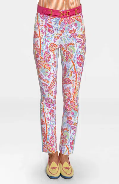 Gretchen Scott Vintage Vine Gripeless Pull On Pants In Multi Brights