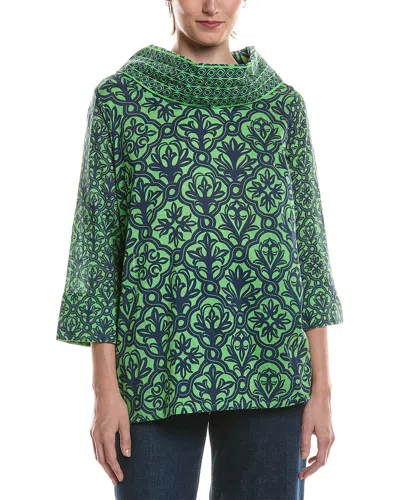 Gretchen Scott Voile Printed Top In Green