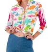 Gretchen Scott What A Catch Bright Boyfriend Shirt In Multi In Multi