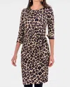 Gretchen Scott Wildcat Cinch And Tie Dress In Brown/black