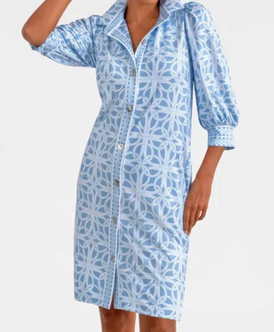 Gretchen Scott Women's Boyfriend Cotton Shirt In Periwinkle In Blue