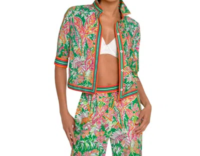 Gretchen Scott Women's Effortless Top In Vintage Vines Kelly In Multi