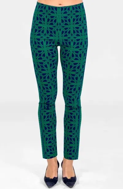 Gretchen Scott Women's Gripeless Pull On Pants In Navy/kelly In Multi