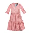 Gretchen Scott Women's Ruff Stuff Stripe Dress In Multi In Pink