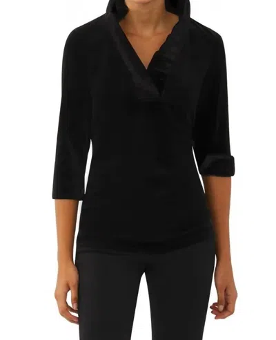 Gretchen Scott Women's Silky Velvet Top In Black