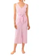 Gretchen Scott Wrap Jumpsuit - Wash & Wear Stripe In Pink In Pink
