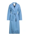 Gretha Milano Woman Coat Sky Blue Size Xl Polyester
