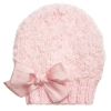 GREVI GIRLS PALE PINK MOHAIR KNITTED HAT