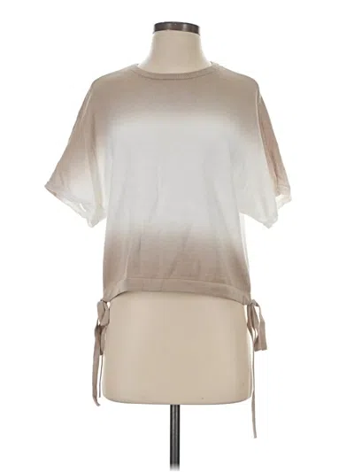 Pre-owned Grey & Gray Poncho In White