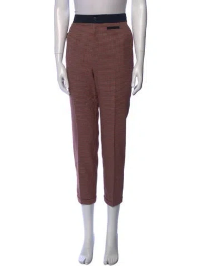 Pre-owned Grey By Jason Wu Colorblock Pattern Straight Leg Pants In Red