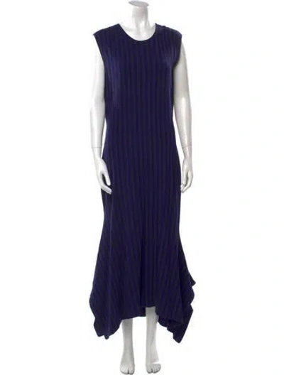 Pre-owned Grey By Jason Wu Crew Neck Long Dress In Blue