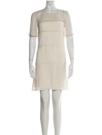 Pre-owned Grey By Jason Wu Crew Neck Mini Dress In Neutral