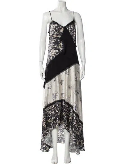 Pre-owned Grey By Jason Wu Floral Print Long Dress