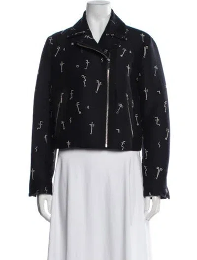 Pre-owned Grey By Jason Wu Graphic Print Jacket In Blue