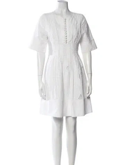 Pre-owned Grey By Jason Wu Lace Pattern Knee-length Dress In White