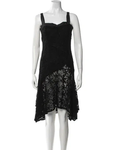 Pre-owned Grey By Jason Wu Lace Pattern Mini Dress In Black